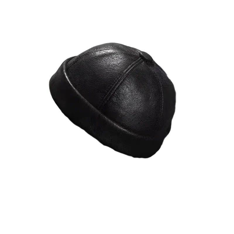 Minsk Vintage Genuine Leather Docker Cap