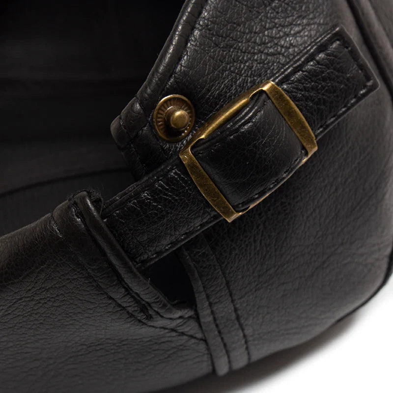 Scott Leather Flat Cap
