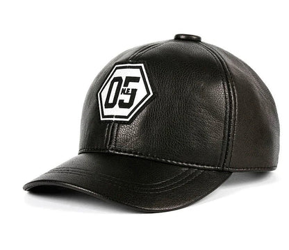 05 Genuine Leather Baseball Cap
