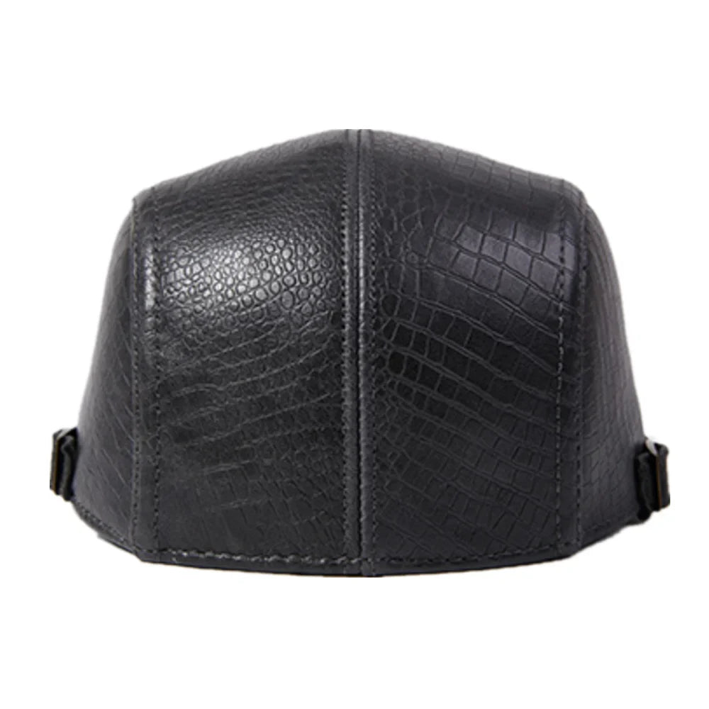 Aberdeen Genuine Leather Duckbill Flat Cap