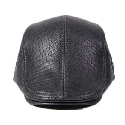 Aberdeen Genuine Leather Duckbill Flat Cap