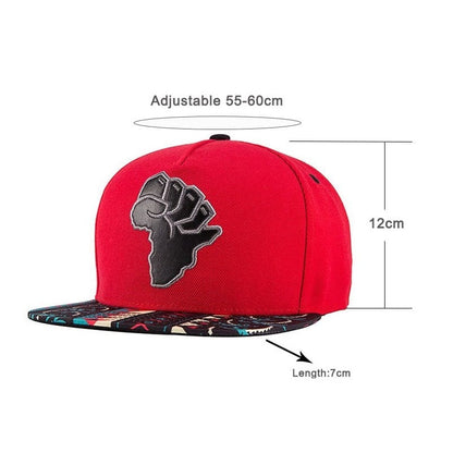 African Power Red Snapback Cap