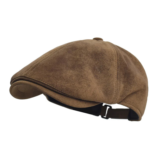 Allerton Vintage Leather Flat Cap
