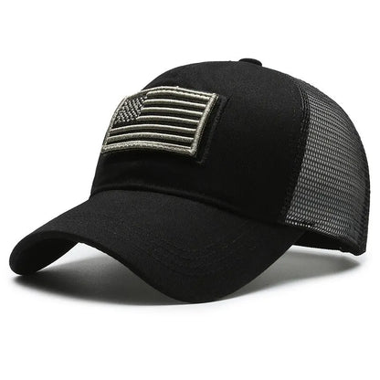 American Flag Camouflage Trucker Cap