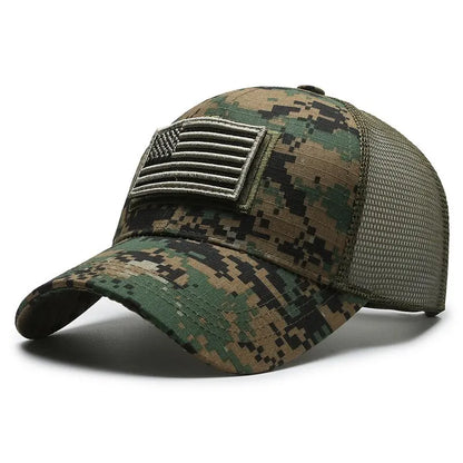 American Flag Camouflage Trucker Cap