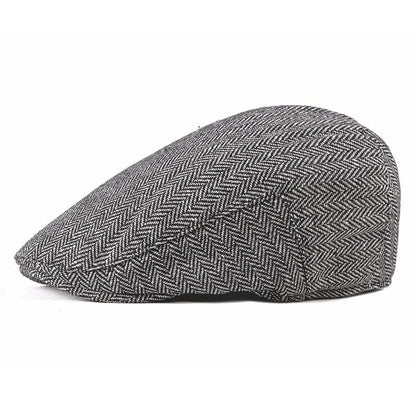 Asis Herringbone Cotton Flat Cap