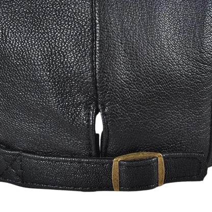 Asthon Genuine Leather Flat Cap