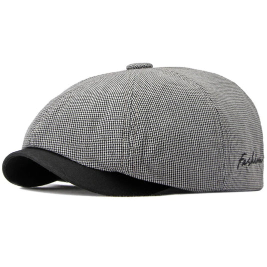 Barret Retro Plaid Newsboy Cap