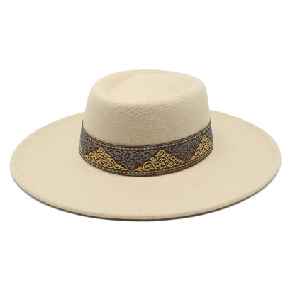 Bauhinia Wide-Brimmed Porkpie Hat