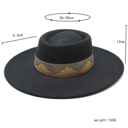 Bauhinia Wide-Brimmed Porkpie Hat