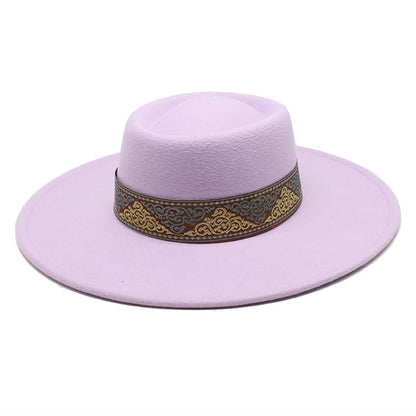 Bauhinia Wide-Brimmed Porkpie Hat