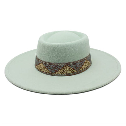 Bauhinia Wide-Brimmed Porkpie Hat