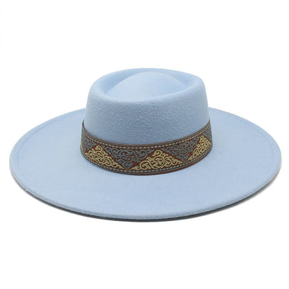 Bauhinia Wide-Brimmed Porkpie Hat