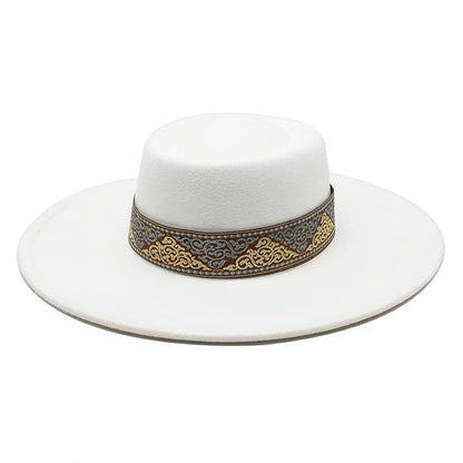 Bauhinia Wide-Brimmed Porkpie Hat