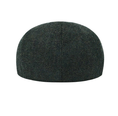 Bellamy Wool Herringbone Flat Cap