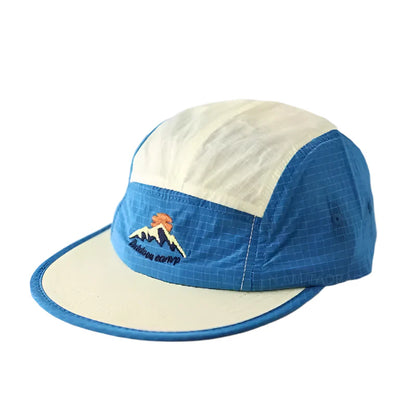 Bicolor Short Brim Patchwork Baseball Cap