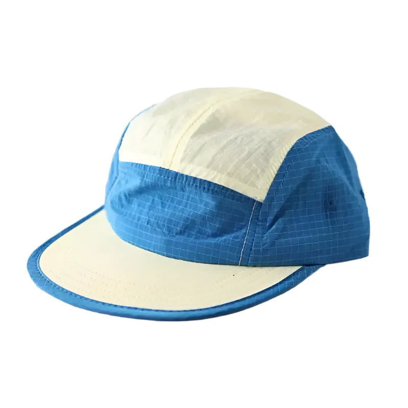 Bicolor Short Brim Patchwork Baseball Cap