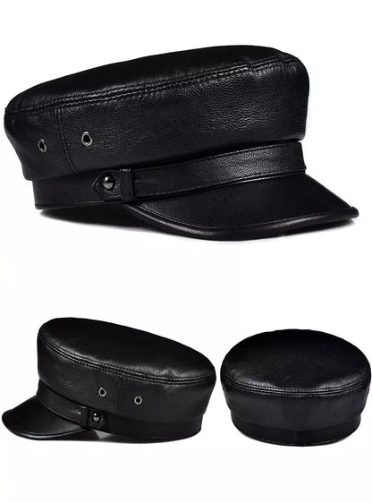 Bouillon Genuine Leather Sailor Cap