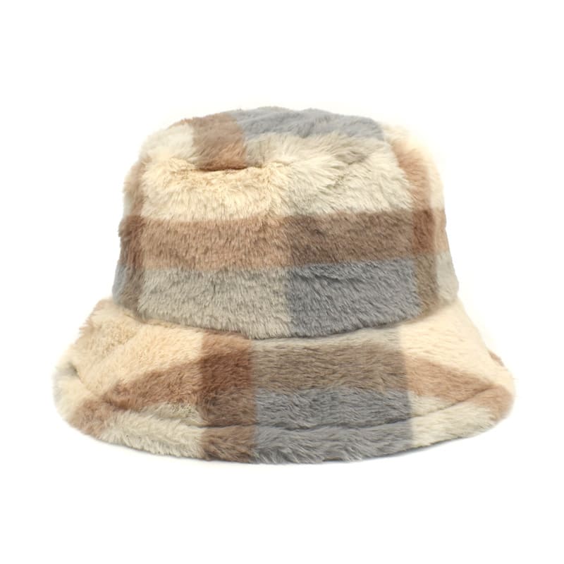 plaid-fisherman-headwear-winter-furry-panels