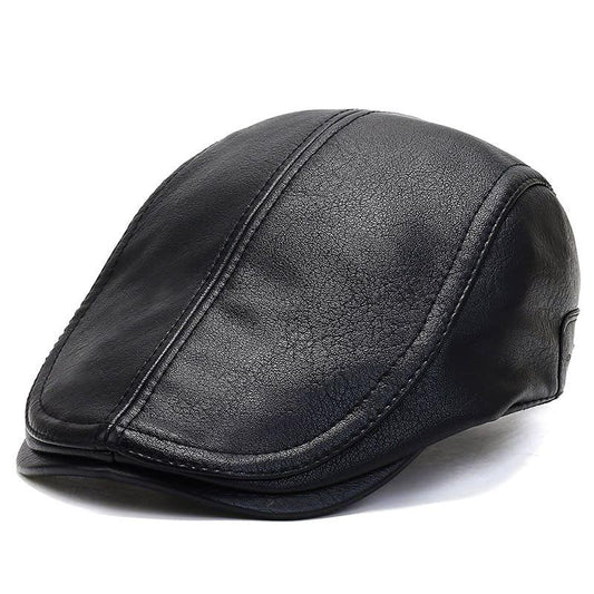 Bruk Vintage Leather Flat Cap
