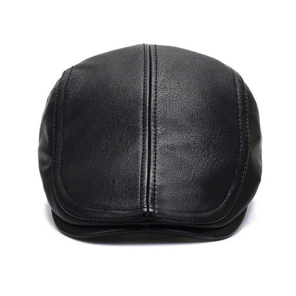 Bruk Vintage Leather Flat Cap