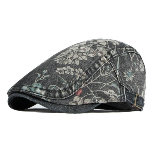 Butchart Flowers Cotton Flat Cap