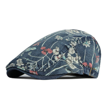 Butchart Flowers Cotton Flat Cap