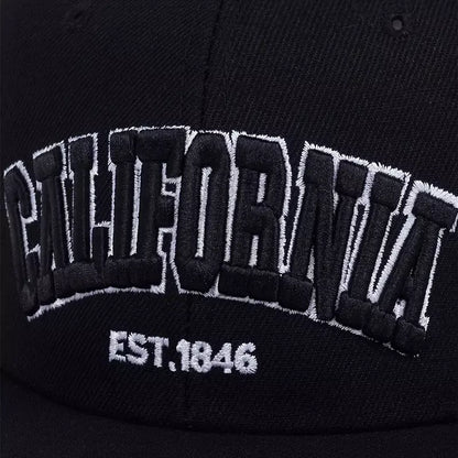 California 1846 Black Snapback Cap