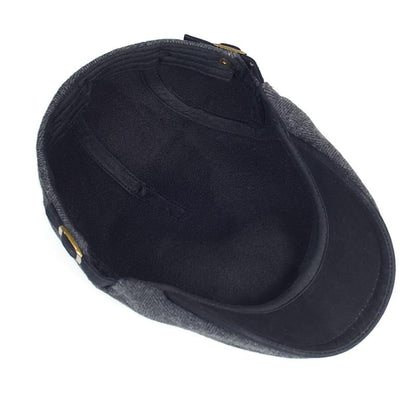 Cambridge Herringbone Wool Flat Cap