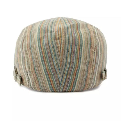 Canterbury Vintage Striped Flat Cap
