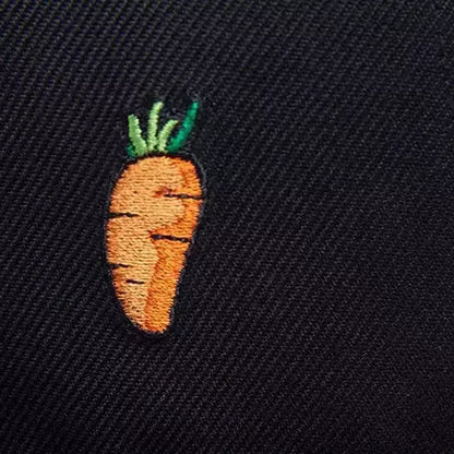 Carrot Black Snapback Cap