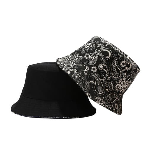 gangsta-hood-90s-fisherman-headwear-plain-black-cotton