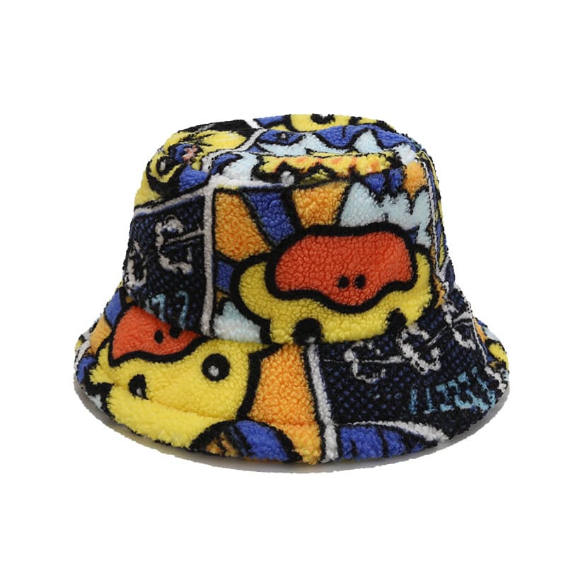 cartoon-painting-furry-winter-fisherman-headwear