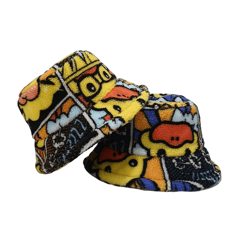 cartoon-painting-furry-winter-fisherman-headwear