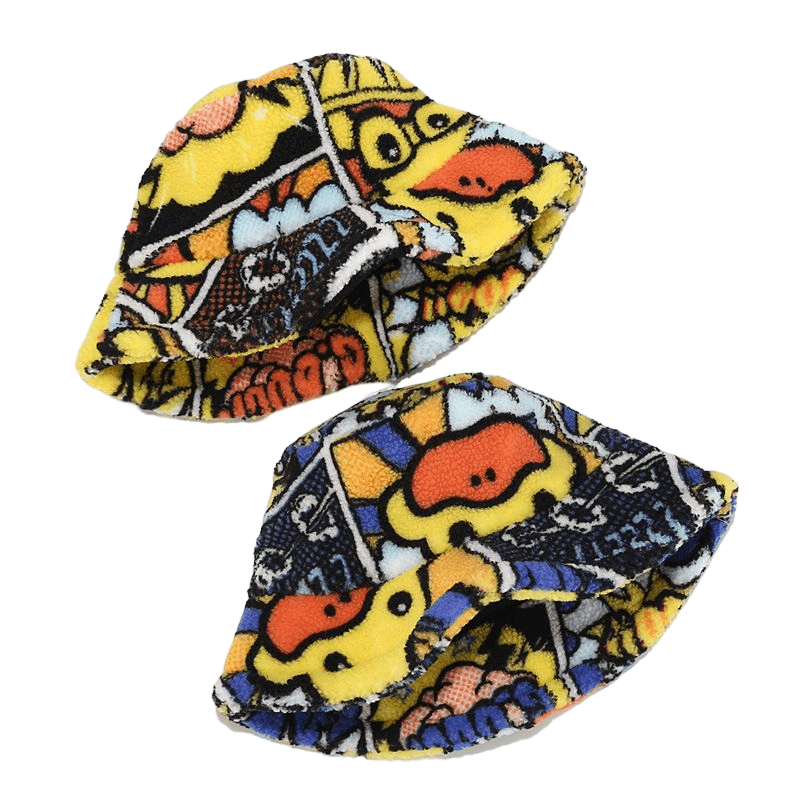 cartoon-painting-furry-winter-fisherman-headwear