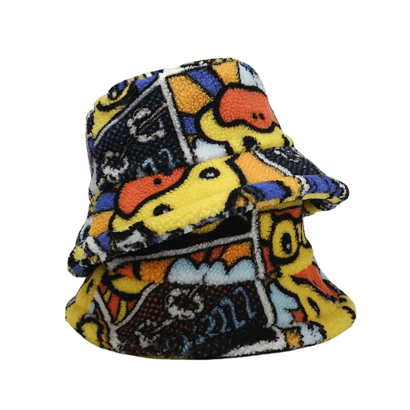 cartoon-painting-furry-winter-fisherman-headwear