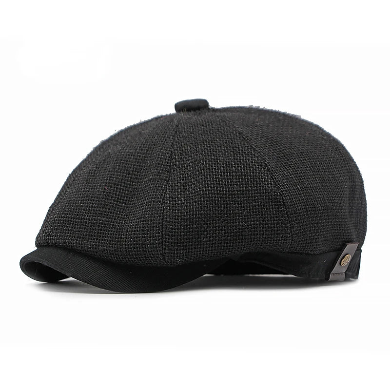 men-women-linen-summer-vintage-retro-newsie-cabbie-hat