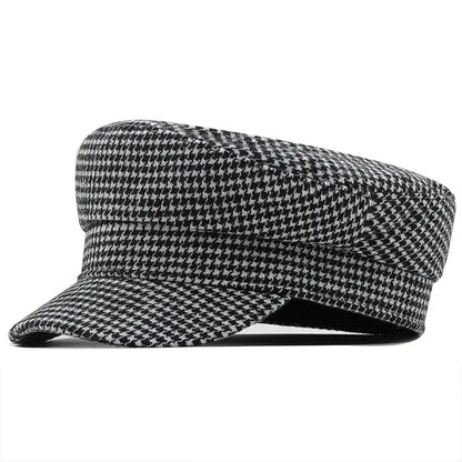 Classic Houndstooth Sailor Cap