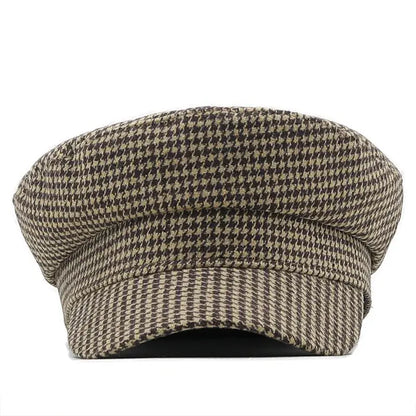 Classic Houndstooth Sailor Cap