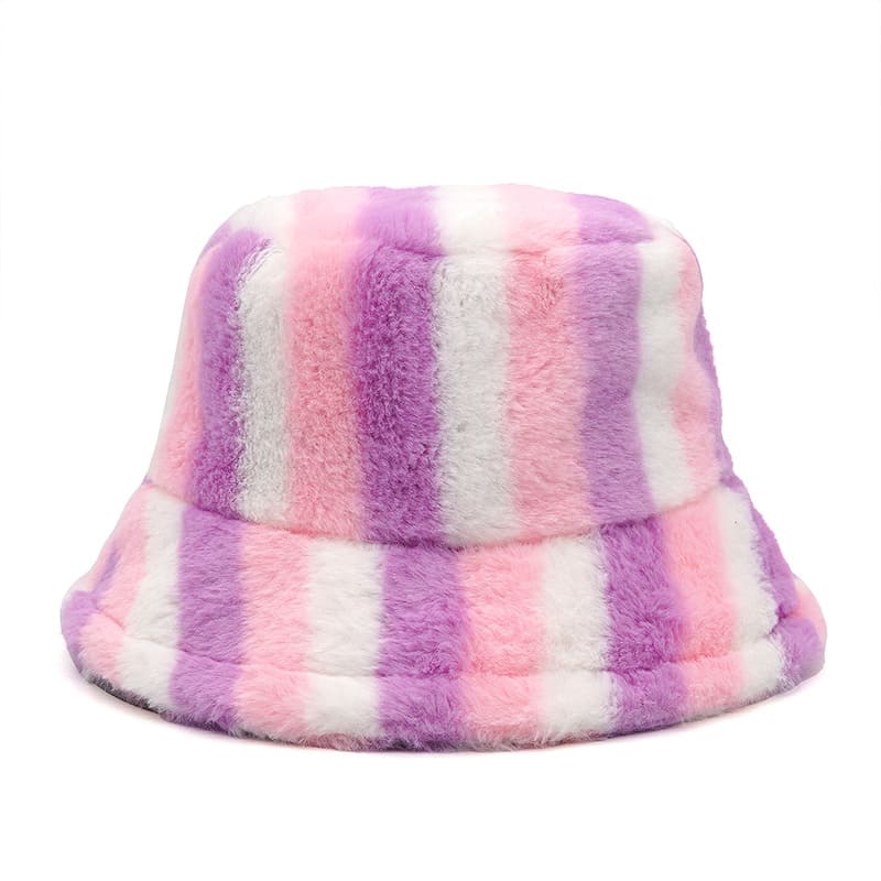 multicolor-rainbow-fairytale-lined-barred-fisherman-headwear-winter-adjustable-cord-cold-protection