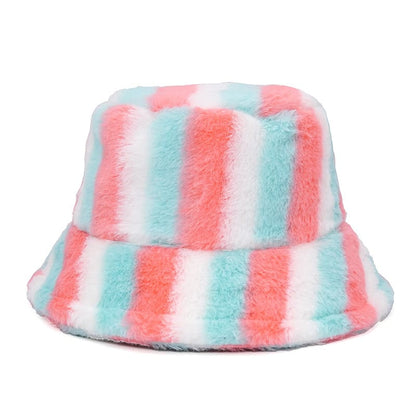 multicolor-rainbow-fairytale-lined-barred-fisherman-headwear-winter-adjustable-cord-cold-protection
