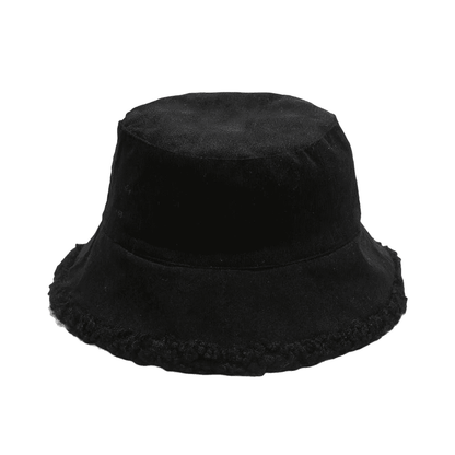 Corduroy Lamb Fur Bucket Hat