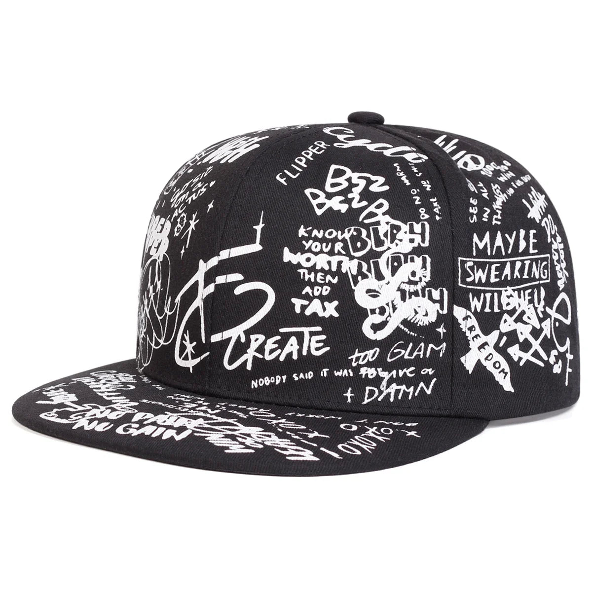 Create Graffiti Print Snapback Cap