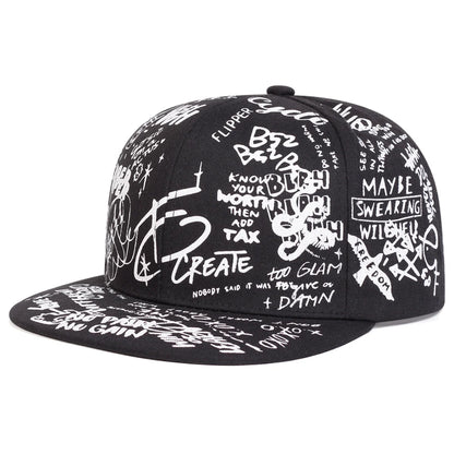 Create Graffiti Print Snapback Cap