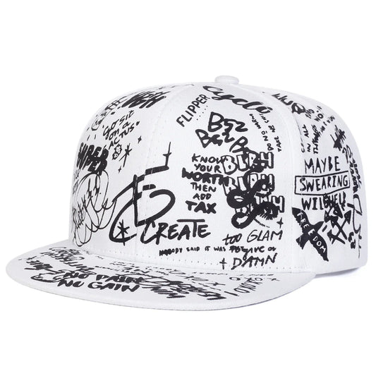 Create Graffiti Print Snapback Cap