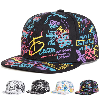Create Graffiti Print Snapback Cap