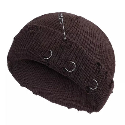 Downtown Metal Rings Short Docker Beanie