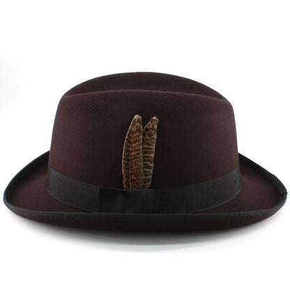 Dryden Feather Wool Homburg Hat