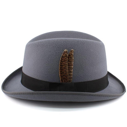 Dryden Feather Wool Homburg Hat