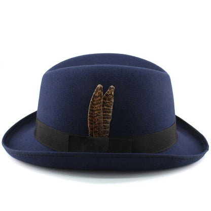 Dryden Feather Wool Homburg Hat